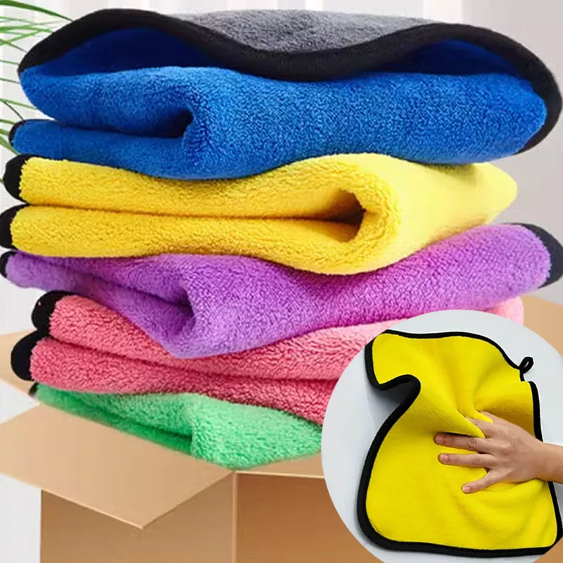 1/5pcs Thicken Car Microfiber  - đánh giá và giá Microfiber Towel Detailing