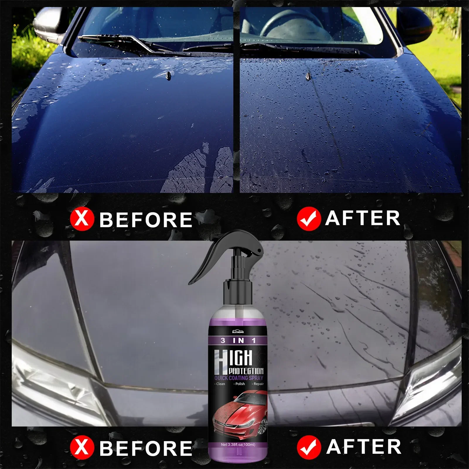 3 in 1 Car Ceramic Liquid Coat - đánh giá và giá Car Wax Ceramic Coating