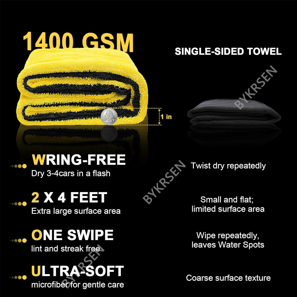 1400GSM Oversized Microfiber C - đánh giá và giá Microfiber Towel Detailing